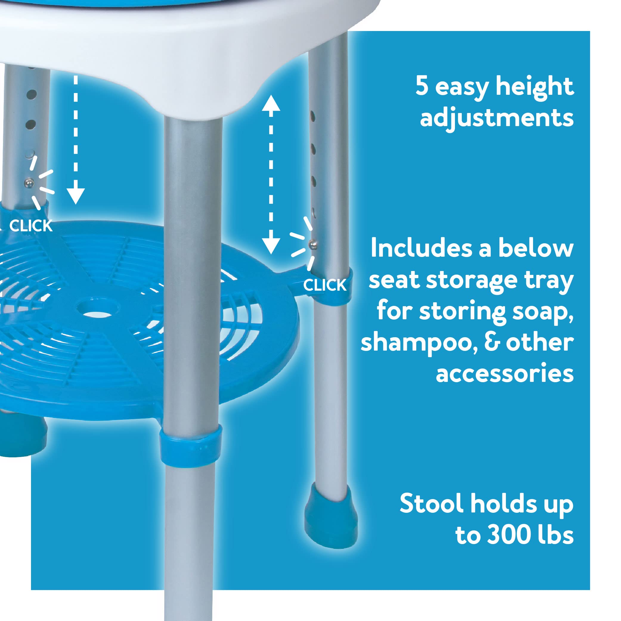 Foto 4 pulgar | Taburete De Baño Y Taburete De Bañera Carex Easy Swivel Para Personas Mayores - Venta Internacional.