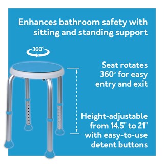 Foto 2 | Taburete De Ducha Carex Giratorio Con Asiento Acolchado Para Personas Mayores - Venta Internacional.