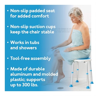 Foto 3 | Taburete De Ducha Carex Giratorio Con Asiento Acolchado Para Personas Mayores - Venta Internacional.