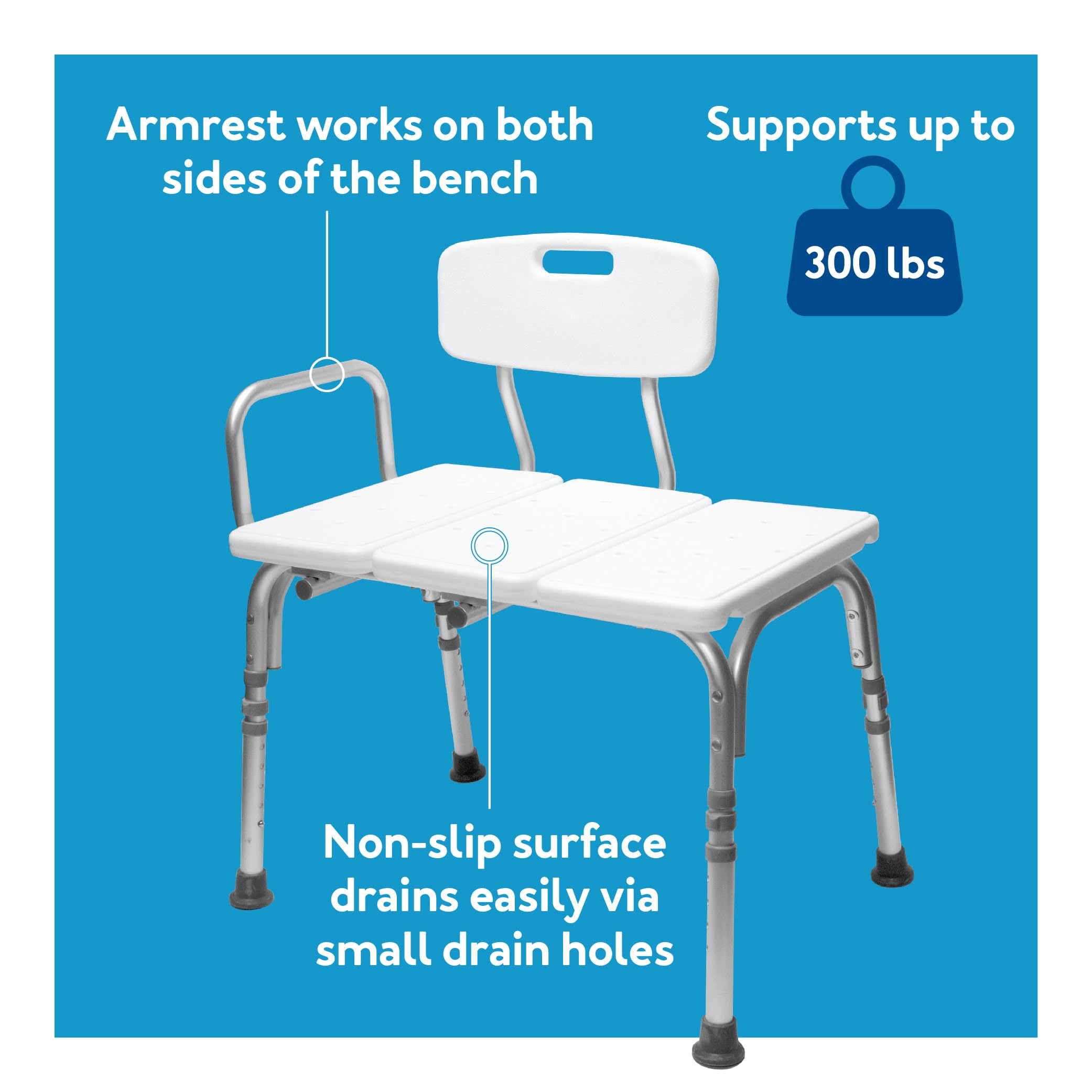 Foto 6 | Silla De Ducha Transfer Bench Carex Para Bañera, 300 Libras - Venta Internacional.