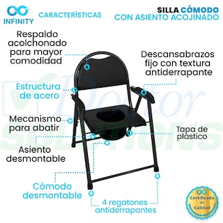 Foto 2 | Silla Comodo Con Asiento Acojinado