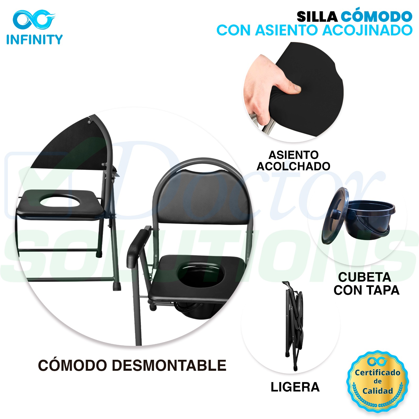 Foto 6 pulgar | Silla Comodo Con Asiento Acojinado