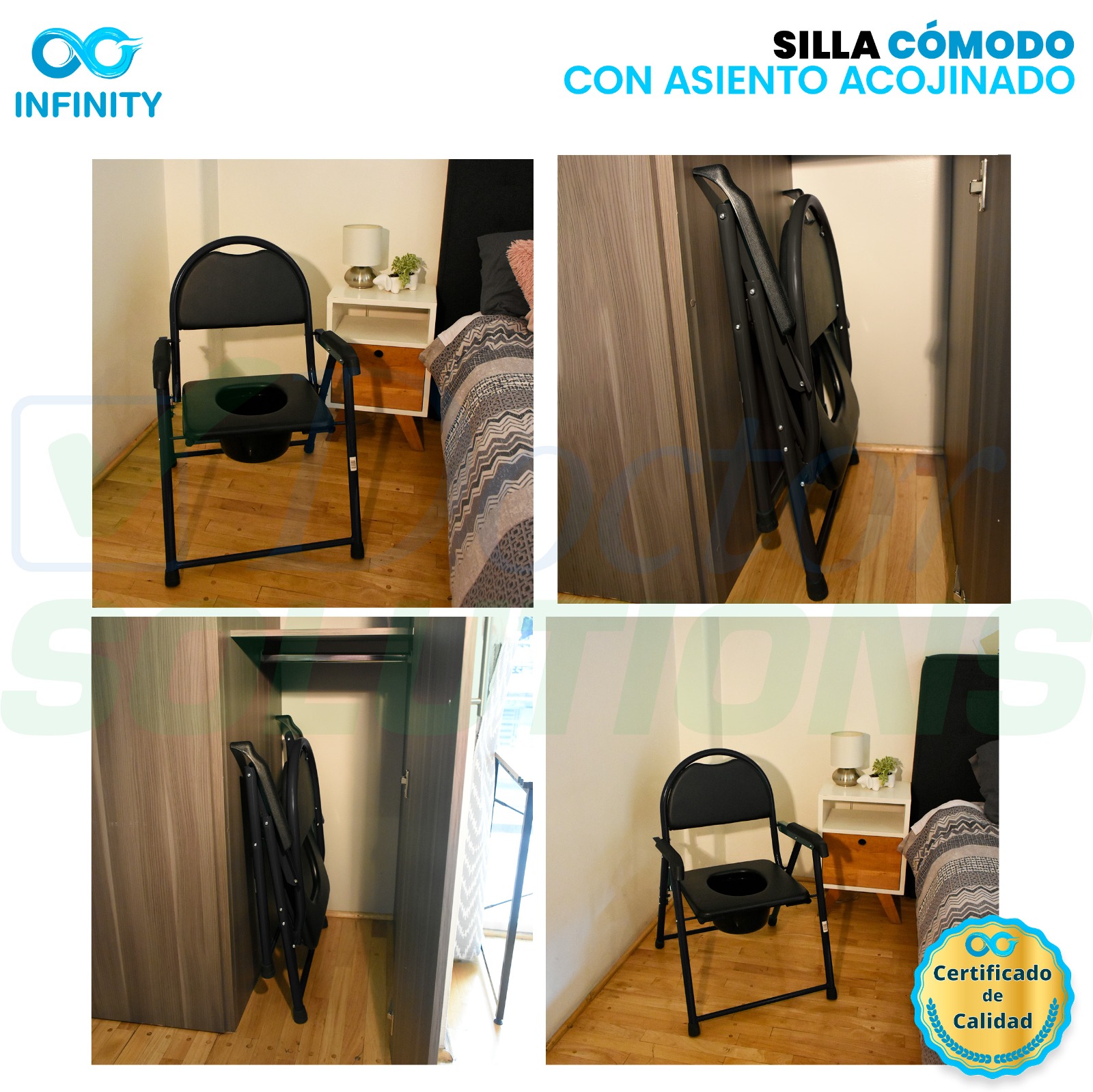Foto 8 pulgar | Silla Comodo Con Asiento Acojinado