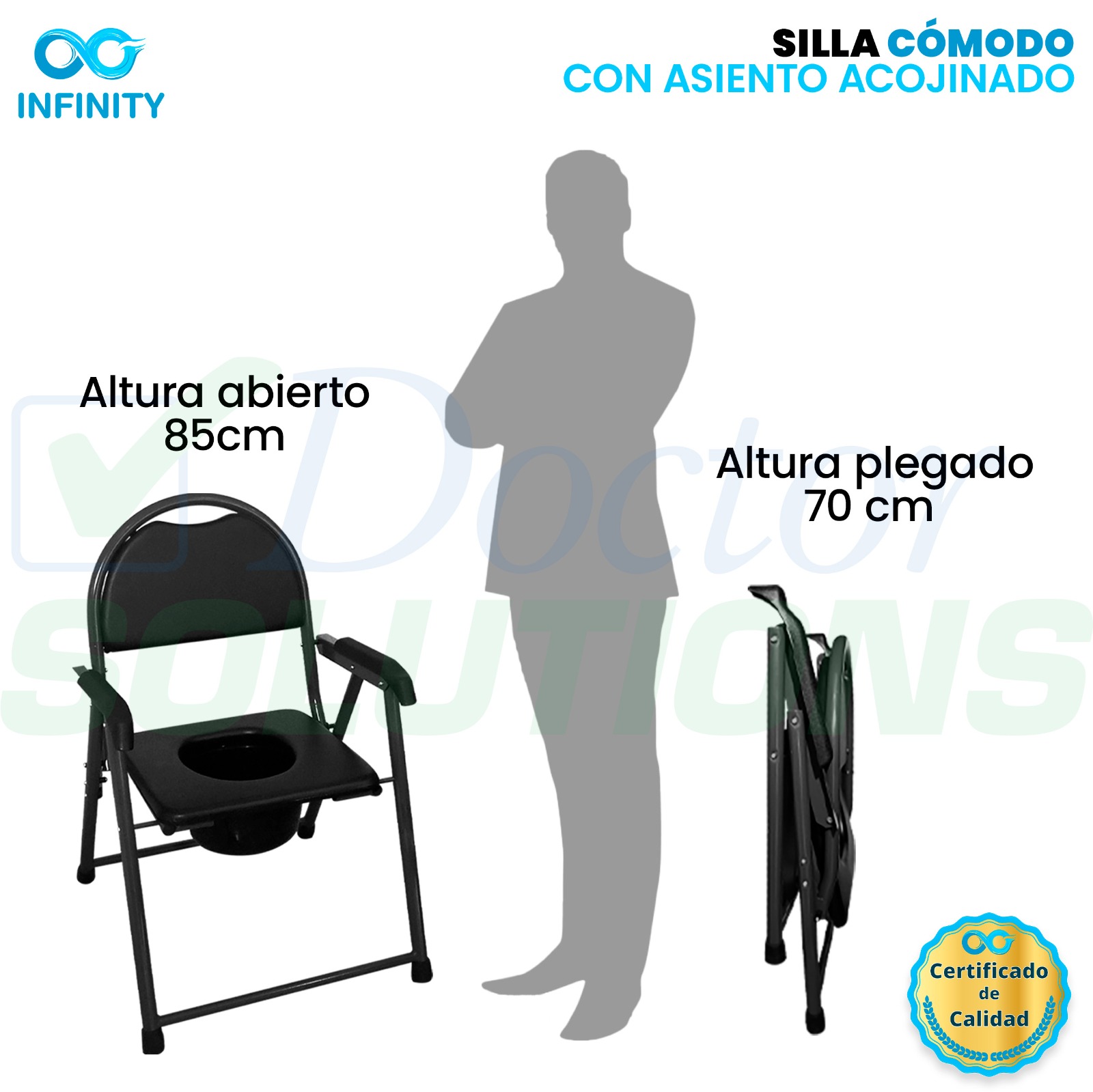 Foto 9 pulgar | Silla Comodo Con Asiento Acojinado