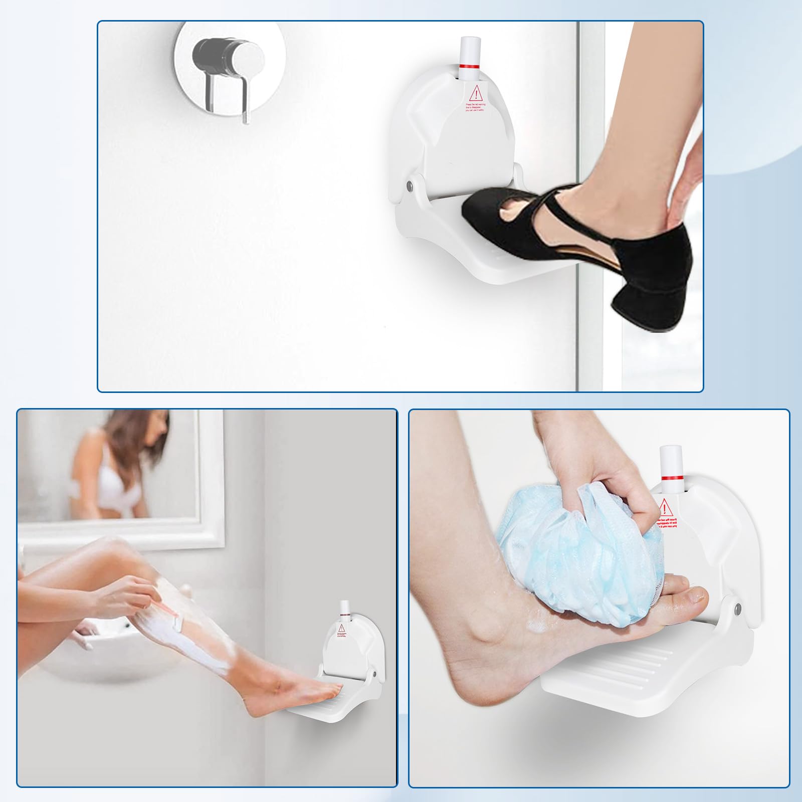 Foto 8 pulgar | Reposapiés De Ducha Clio, Ventosa Plegable Para Afeitarse - Venta Internacional.