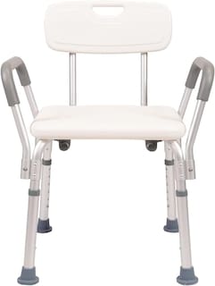 Foto 3 | Silla Para Ducha Y Tina Con Brazos Y Respaldo (soporta Hasta 100 Kg De Peso)