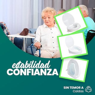 Foto 3 | Aumento Asiento para Baño con Tapa SC Super Confort SC-674 color Blanco Elevación 5 CM Silla para Adulto Mayor