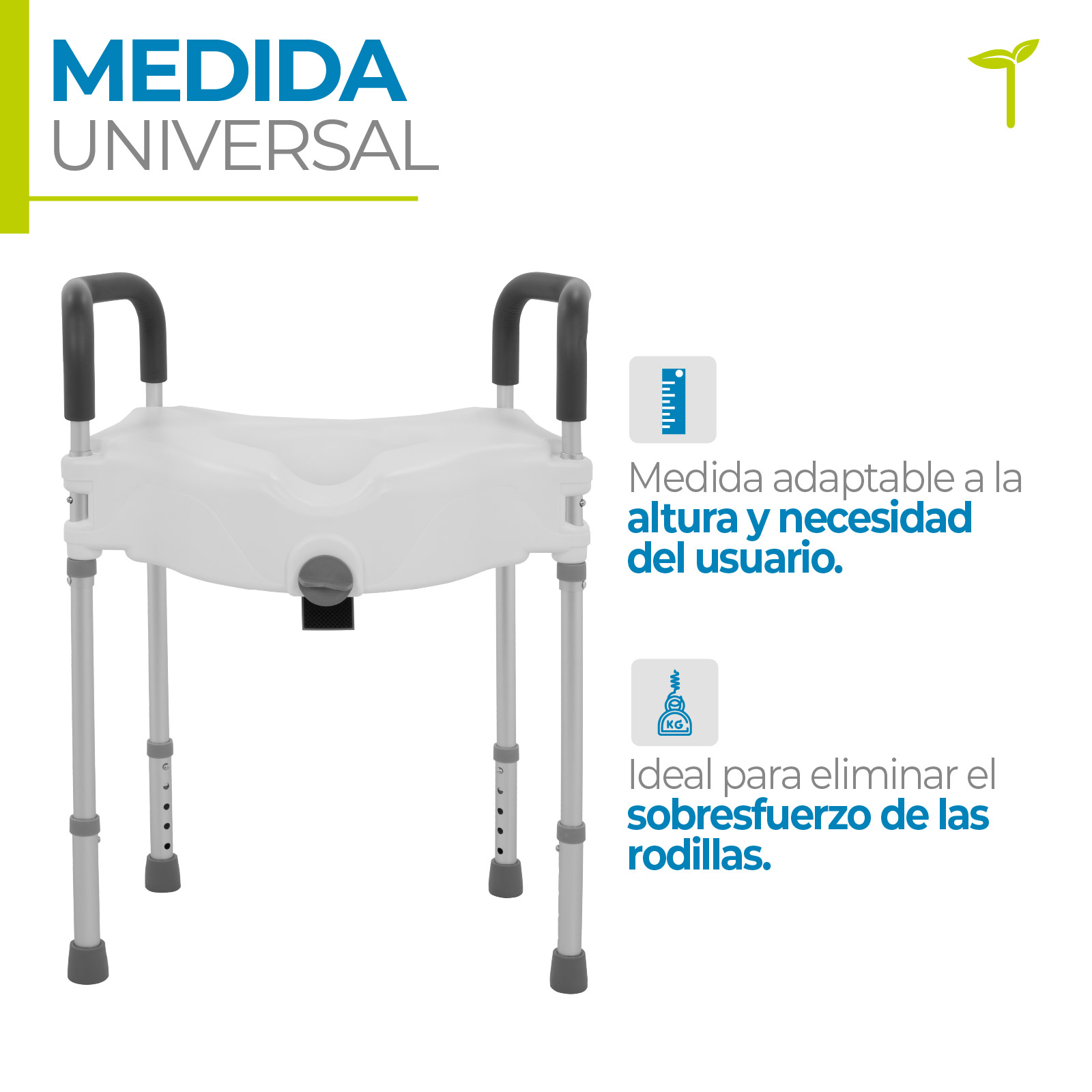 Foto 2 | Elevador Para Inodoro Gris Con Pasamanos Desmontables, Seguro Frontal Y Diseño Ergonómico