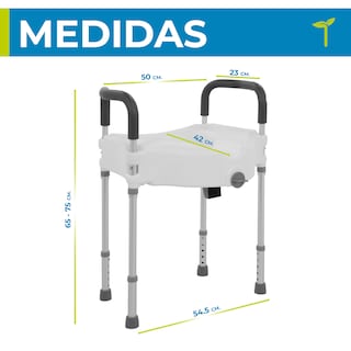 Foto 4 | Elevador Para Inodoro Gris Con Pasamanos Desmontables, Seguro Frontal Y Diseño Ergonómico