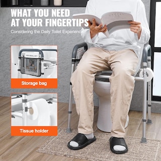 Foto 6 | Asiento De Inodoro Elevado Vevor, 7 Posiciones, Altura 19,3 — 25,2 160 Kg - Venta Internacional.