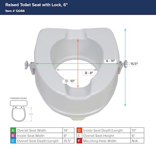 Foto 3 | Asiento Elevado Para Inodoro Drive Medical 12066 Premium, Color Blanco - Venta Internacional.