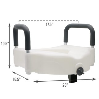 Foto 4 | Elevador De Asiento De Inodoro Dmi Hi-riser Con Cierre Con Reposabrazos De 5 Pulgadas, Blanco - Venta Internacional.