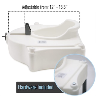 Foto 5 | Elevador De Asiento De Inodoro Dmi Hi-riser Con Cierre Con Reposabrazos De 5 Pulgadas, Blanco - Venta Internacional.