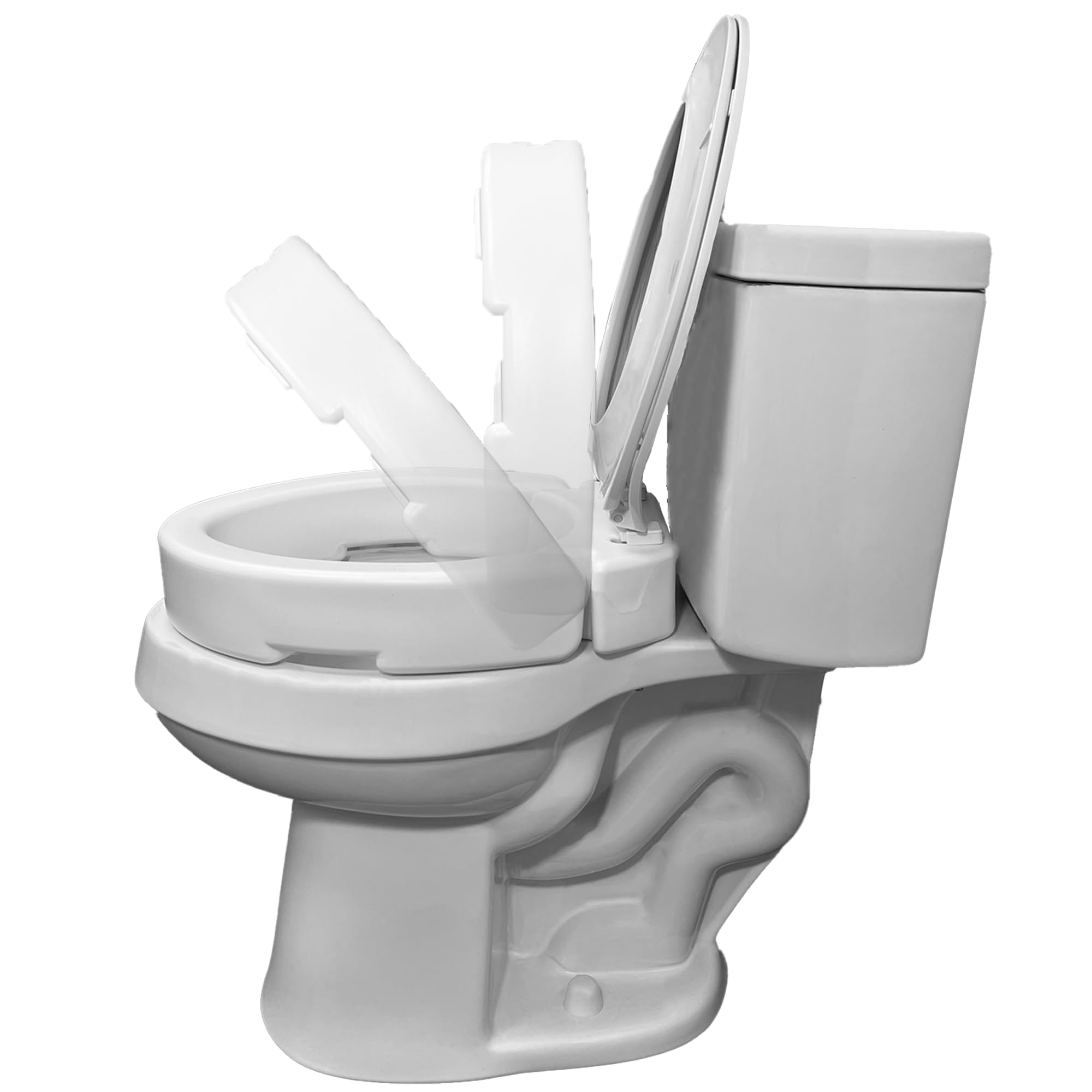 Foto 1 | Elevador De Asiento De Inodoro Carex Alargado Con Bisagras Levantadas 3.5 Pulgadas - Venta Internacional.