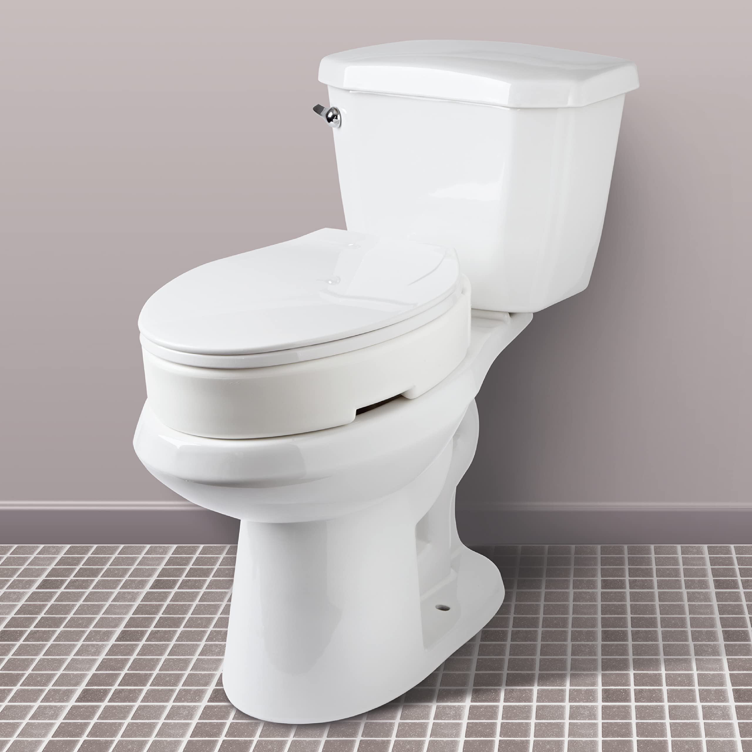 Foto 5 pulgar | Elevador De Asiento De Inodoro Carex Alargado Con Bisagras Levantadas 3.5 Pulgadas - Venta Internacional.