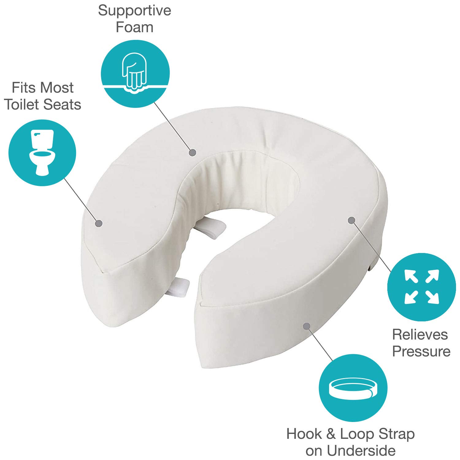 Foto 3 pulgar | Cojín Para Asiento De Inodoro Briggs Healthcare, Vinilo, Espuma, 10 Cm - Venta Internacional.