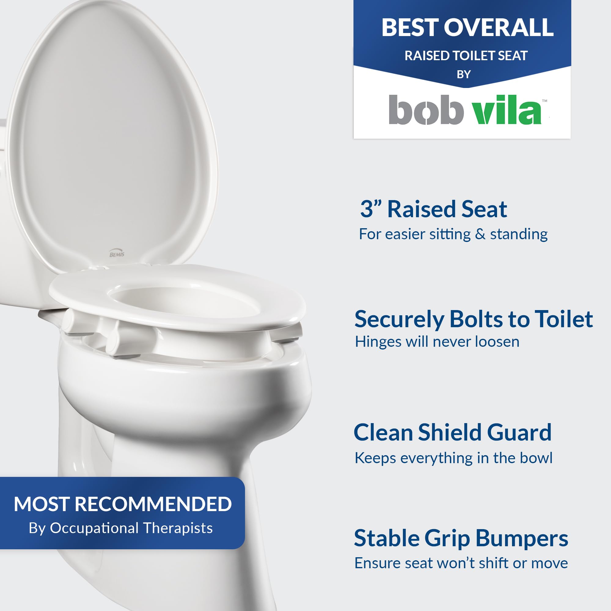 Foto 4 pulgar | Asiento De Inodoro Elevado Bemis Assurance 3 Para Personas Mayores  Color Blanco - Venta Internacional.