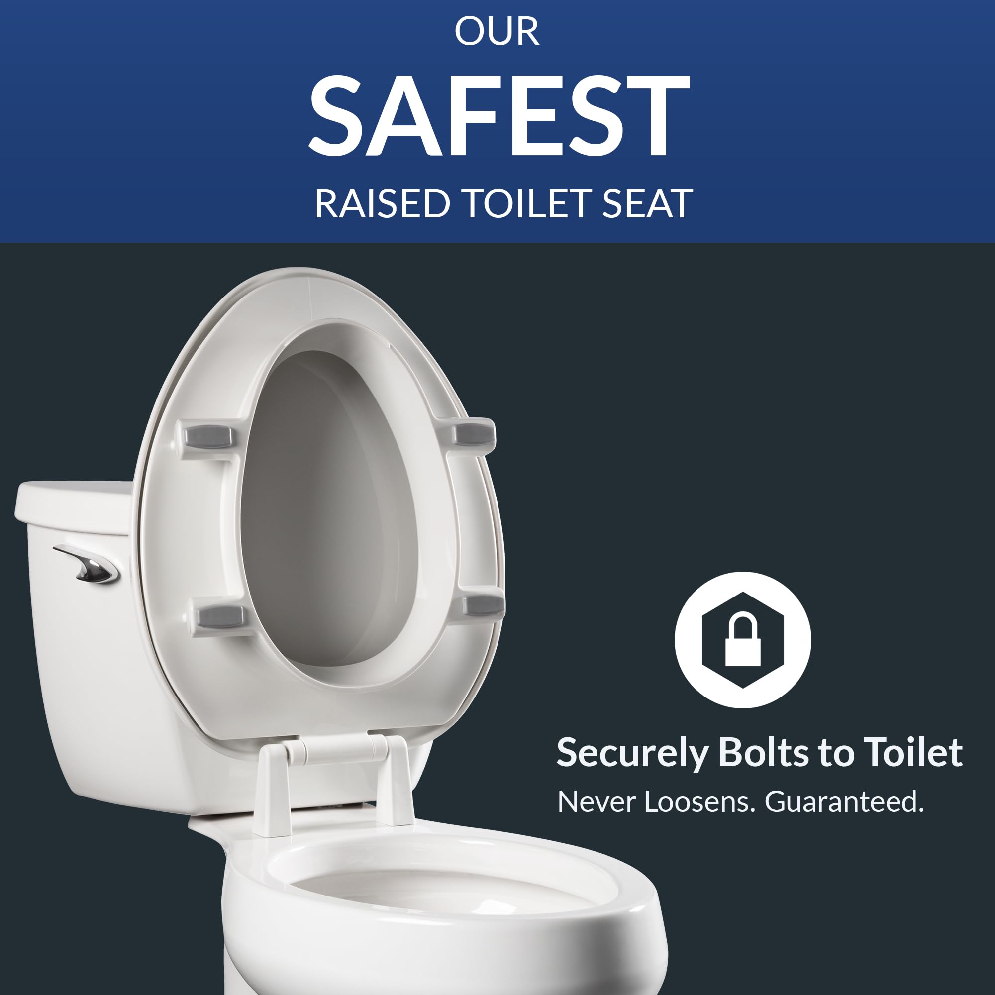 Foto 6 pulgar | Asiento De Inodoro Elevado Bemis Assurance 3 Para Personas Mayores  Color Blanco - Venta Internacional.