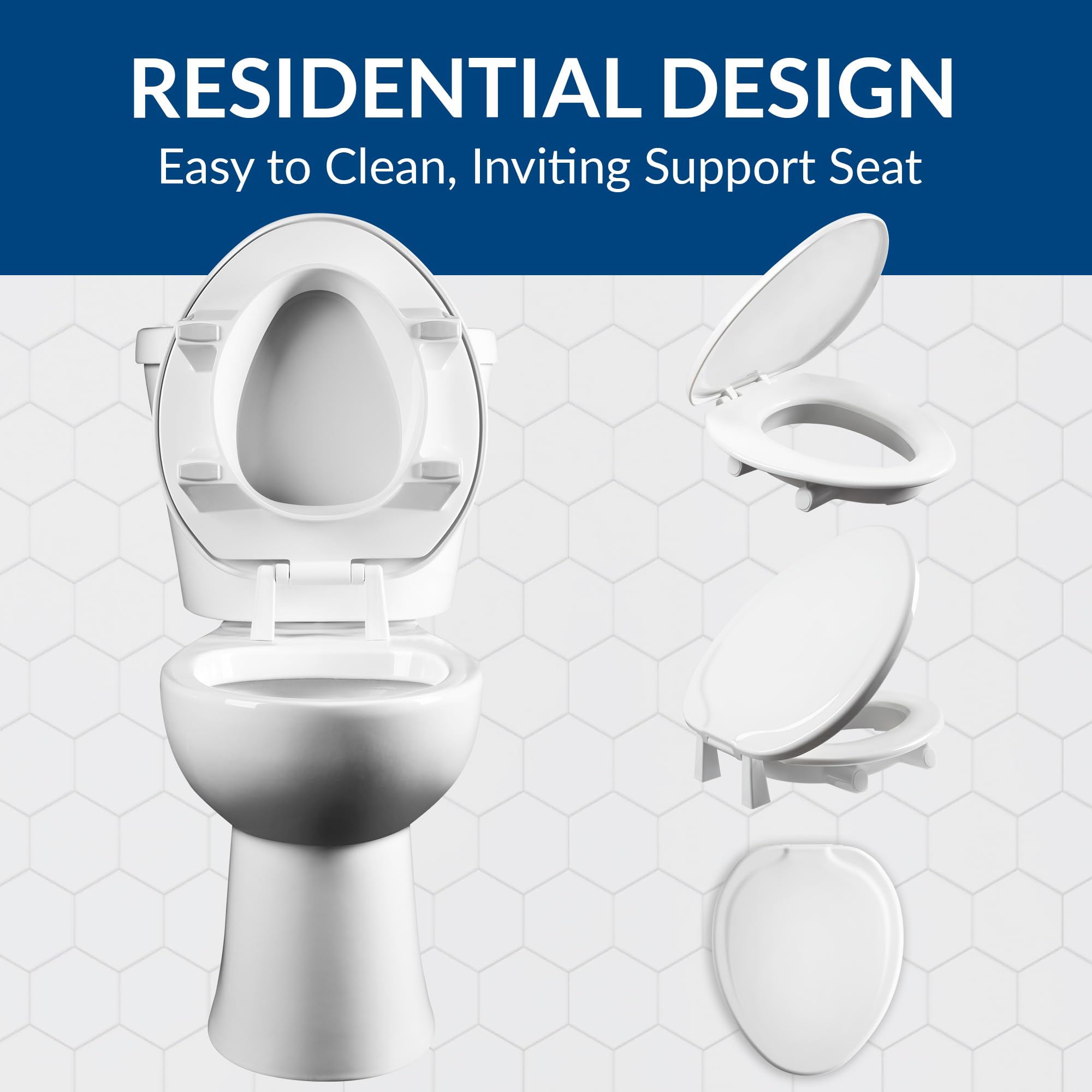 Foto 7 pulgar | Asiento De Inodoro Elevado Bemis Assurance 3 Para Personas Mayores  Color Blanco - Venta Internacional.