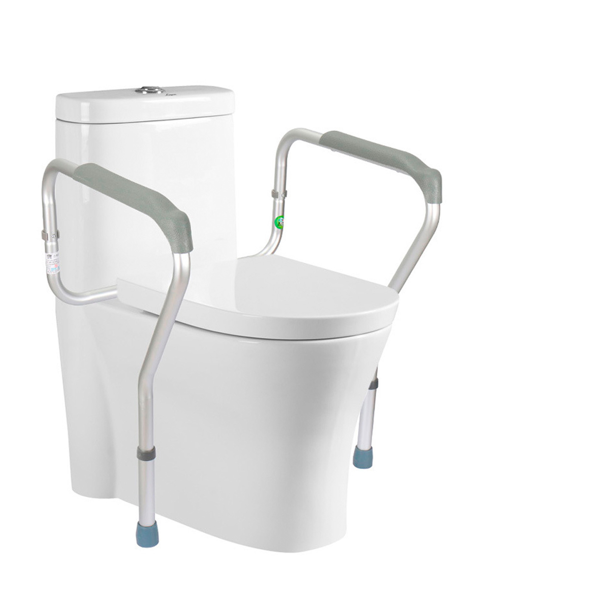 Chasis Barras De Seguridad Para Wc Con Gomas (ajustable, Universal) | Barandal Pasamanos Para Inodoro Taza De Baño