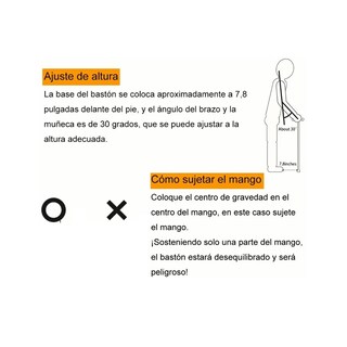 Foto 3 | Bastón Ortopédico Pegable Retráctil color Negro