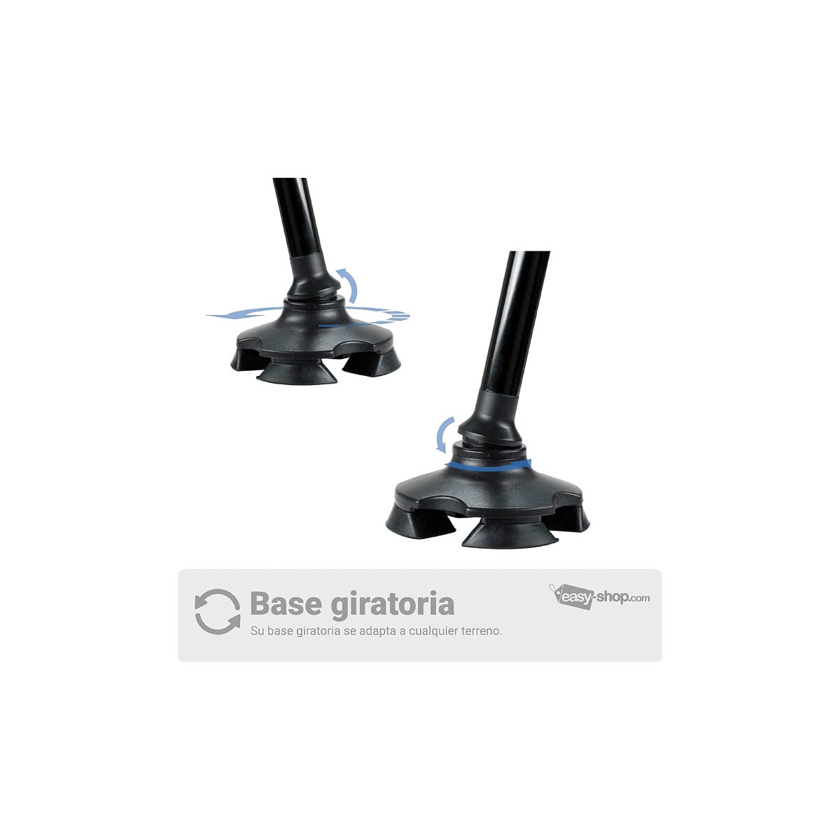 Foto 8 pulgar | Baston Plegable Con Luz Led Y Alarma Altura Ajustable Ideal Para Adulto Mayor