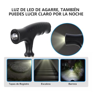 Foto 2 | Bastón Plegable de Aluminio Eo Safe Imports ESI-8107 Negro Ajustable con Luz Led