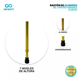 Foto 6 | Bastón De Aluminio Mango Curvo Infinity Antiderrapante