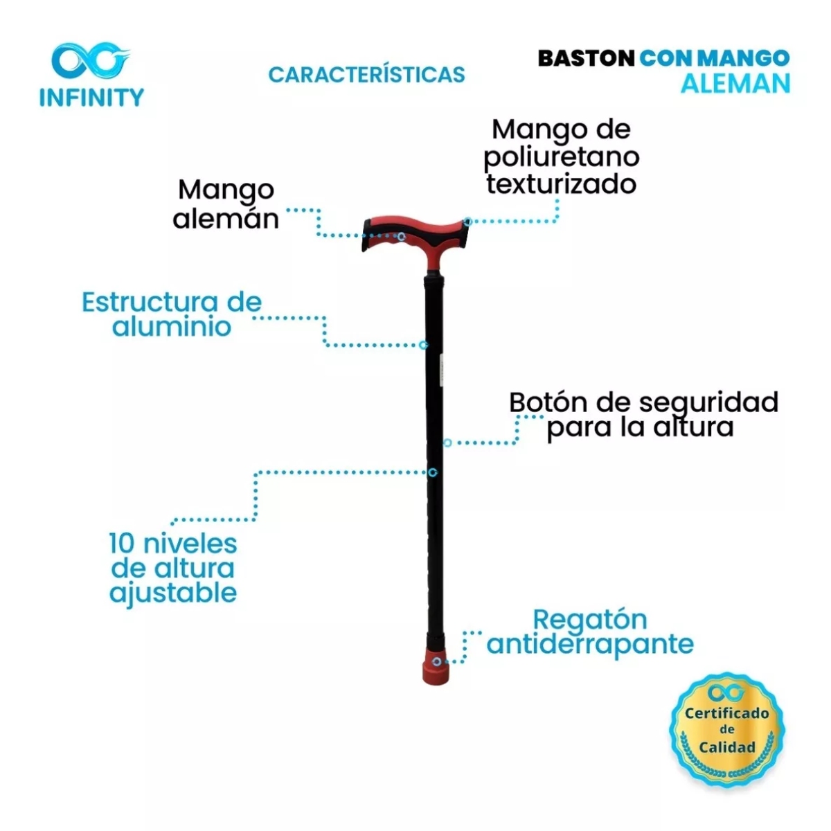 Foto 4 | Baston Infinity Mango Tipo Aleman