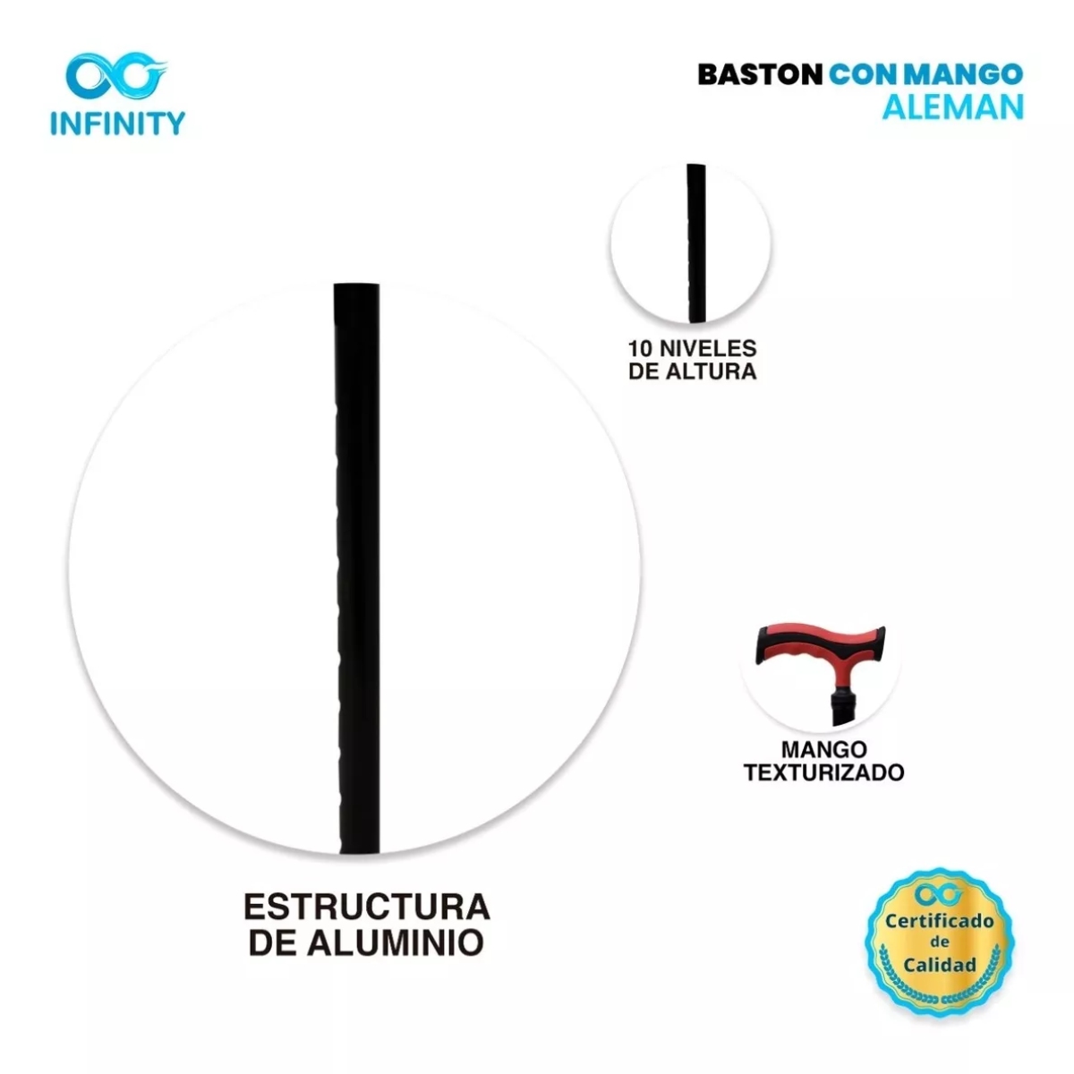 Foto 6 | Baston Infinity Mango Tipo Aleman