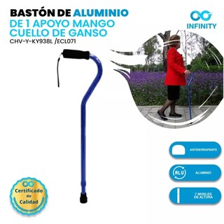 Foto 2 | Bastón Infiniy Mango Cuello De Ganso Color Azul-Negro
