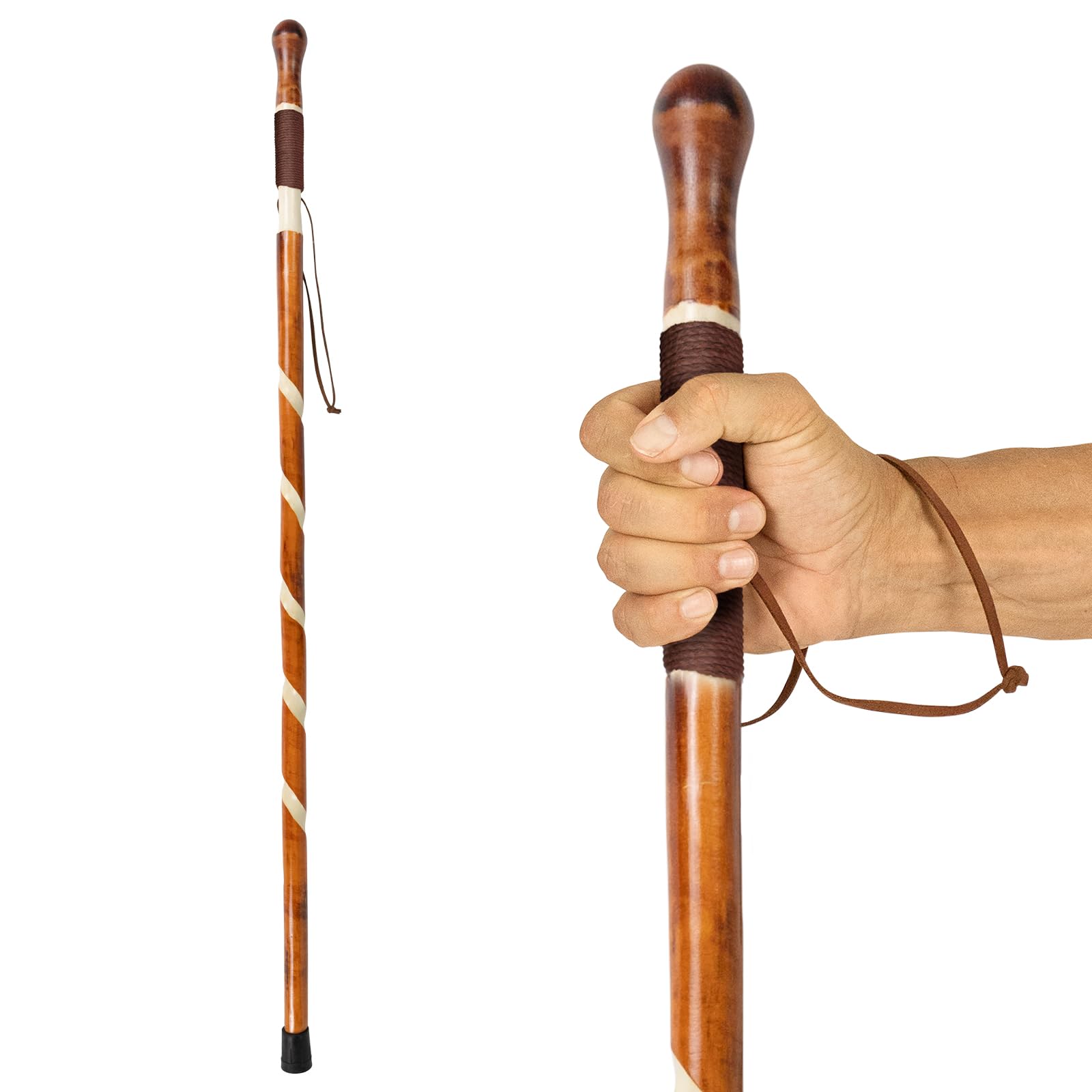 Foto 2 pulgar | Bastón De Madera De Sauce Vive Para Personas Mayores Y Senderismo - Venta Internacional.