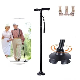 Foto 3 | Bastón Plegable Ajustable Con Luz Led Y 4 Puntos De Apoyo Eo Safe Imports Esi-11132-1 Negro