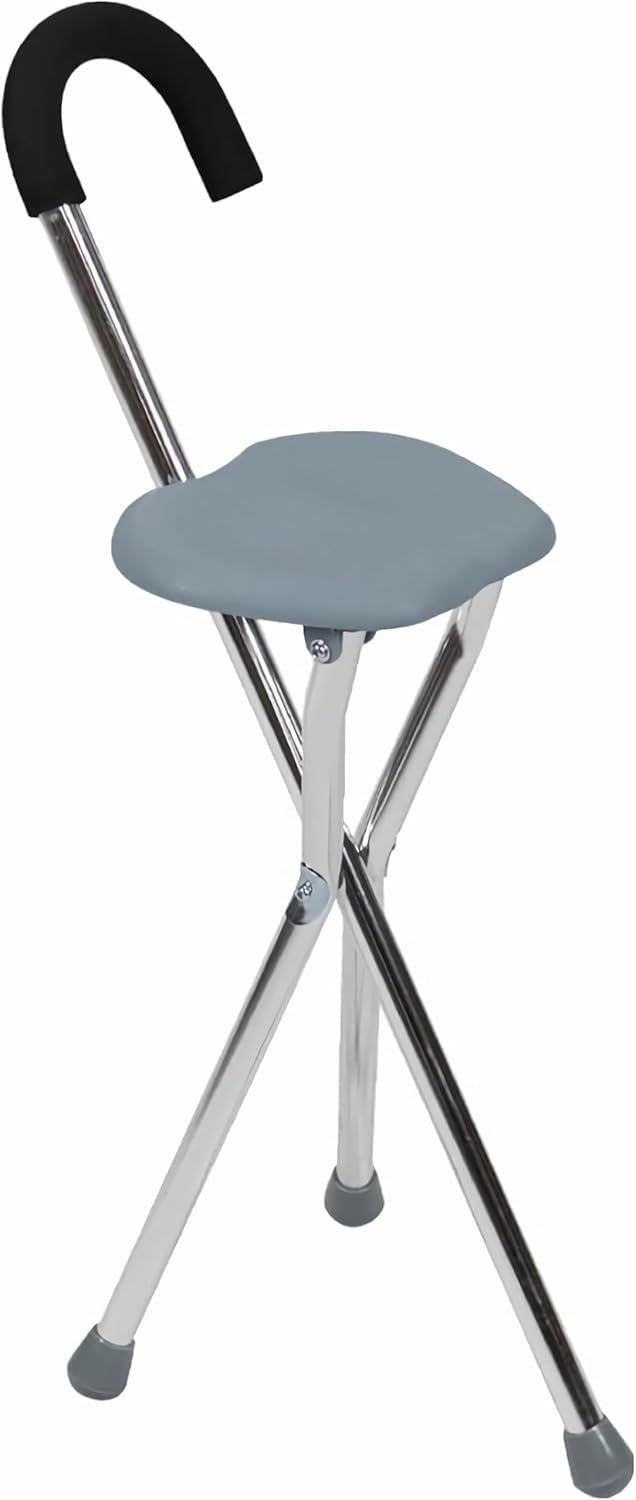 Foto 4 pulgar | Baston Plegable Con Asiento  Portátil Para Viaje | Silla Para Paseo Soporta Hasta 85 Kg