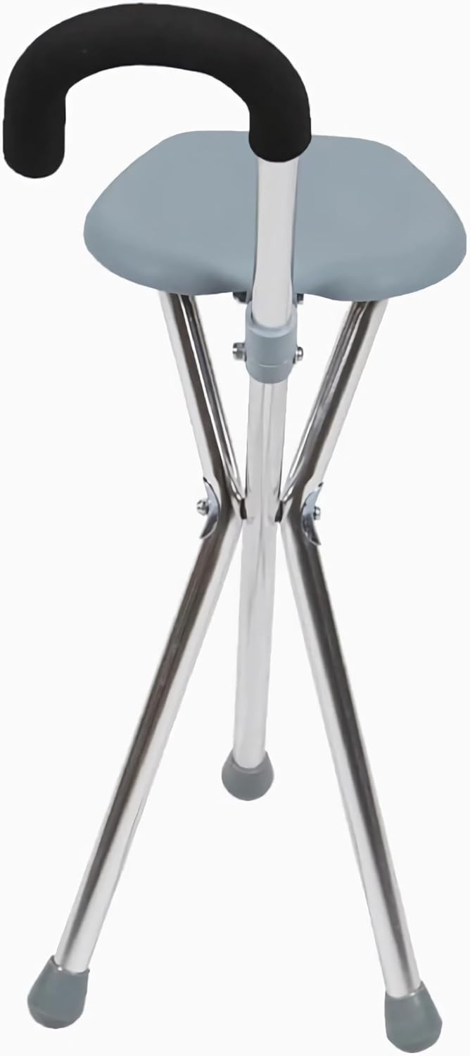 Foto 6 pulgar | Baston Plegable Con Asiento  Portátil Para Viaje | Silla Para Paseo Soporta Hasta 85 Kg
