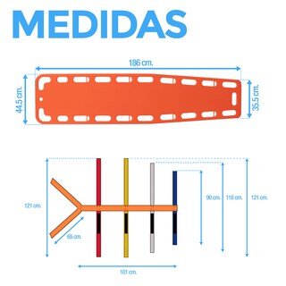 Foto 2 | Onof Holdmedset Kit De Inmovilizacion Camilla Rigida Traslado Medico