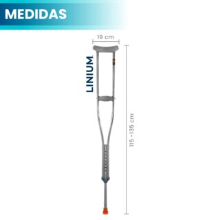 Foto 2 | Muletas Linium Ajustables de Aluminio 1 Par