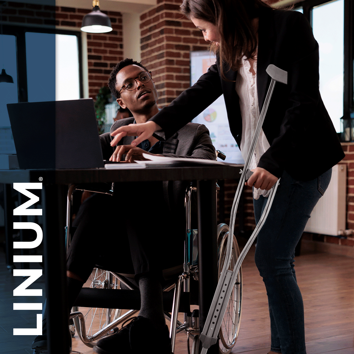 Foto 7 | Muletas Linium Ajustables de Aluminio 1 Par
