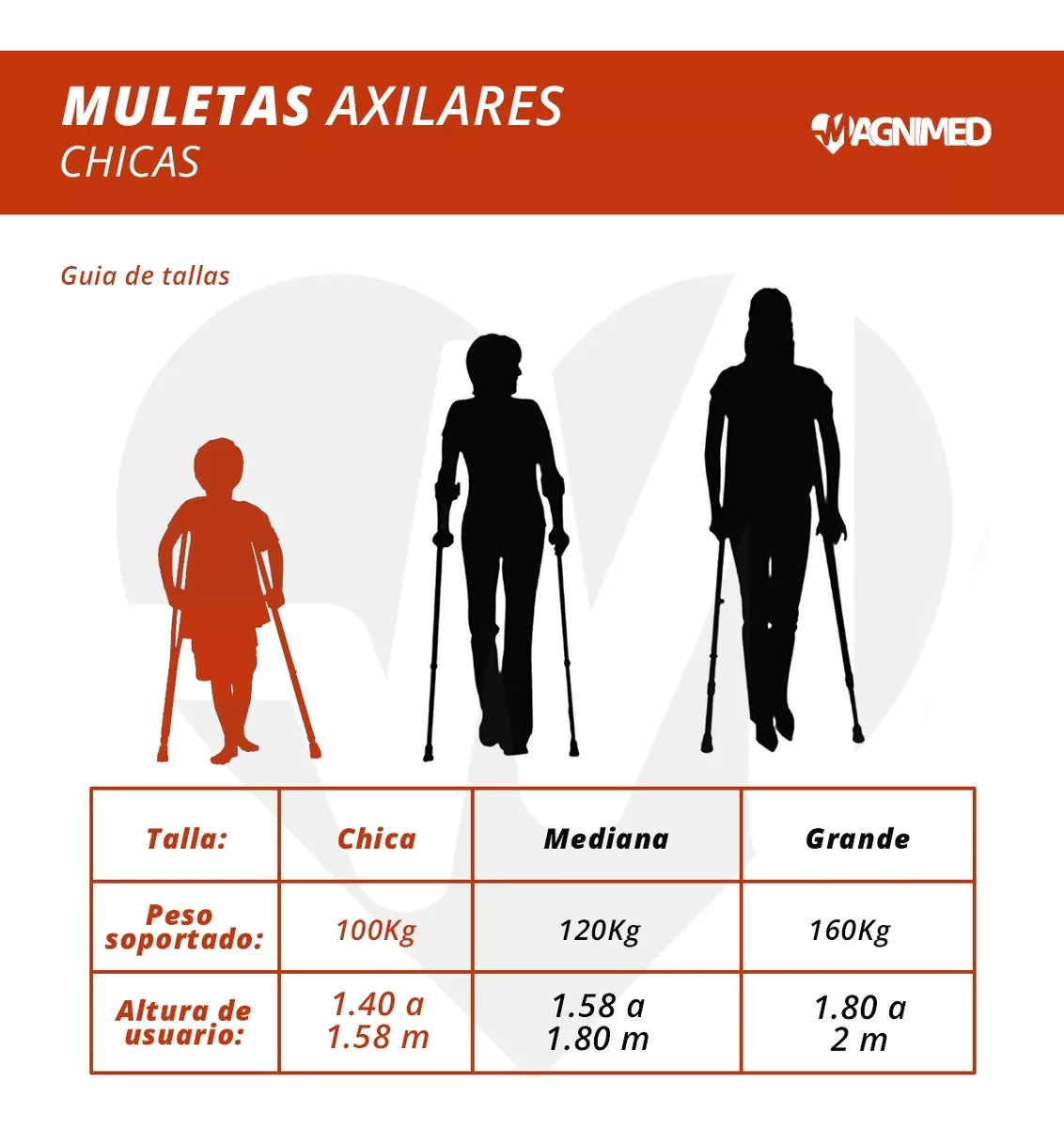 Foto 4 pulgar | Muletas Chicas De Aluminio - Soportan Hasta 70kg, Axilares Acojinados, Regatones Antiderrapantes