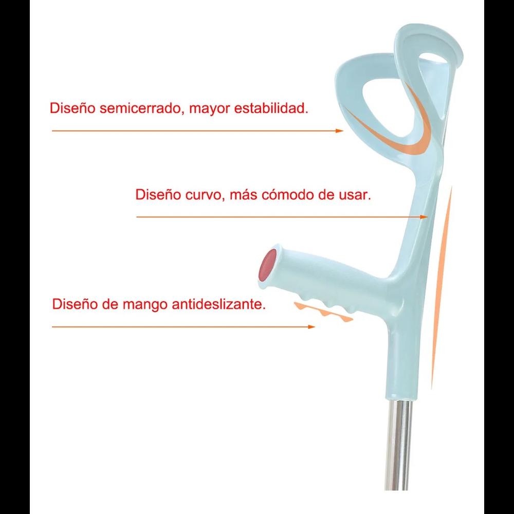 Foto 3 pulgar | Par Muletas Tipo Canadiense Auxiliar Apoyo Rehabilitación