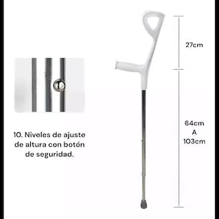 Foto 3 | Muleta Tipo Canadiense Apoyo Auxiliar Rehabilitación