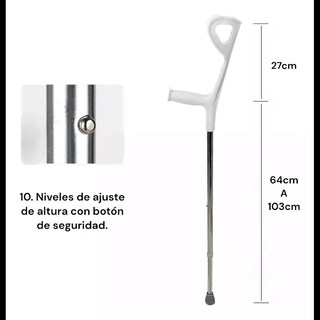 Foto 3 | Muleta Tipo Canadiense Apoyo Auxiliar Rehabilitación