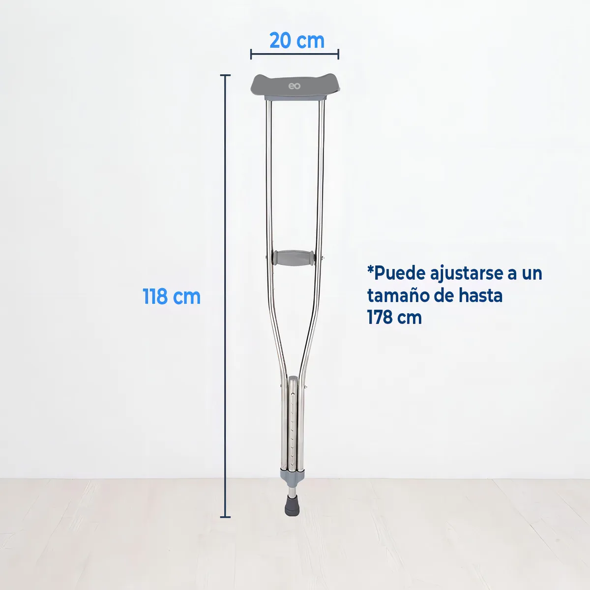 Foto 3 pulgar | Muletas Ajustables Eo Safe Imports Esi-19158 2 Piezas Plata