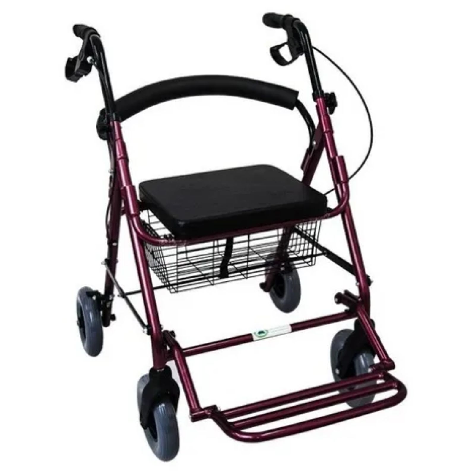 Andadera Ortopédica de Aluminio y Silla de Ruedas Ligera color Roja Eko Er100401