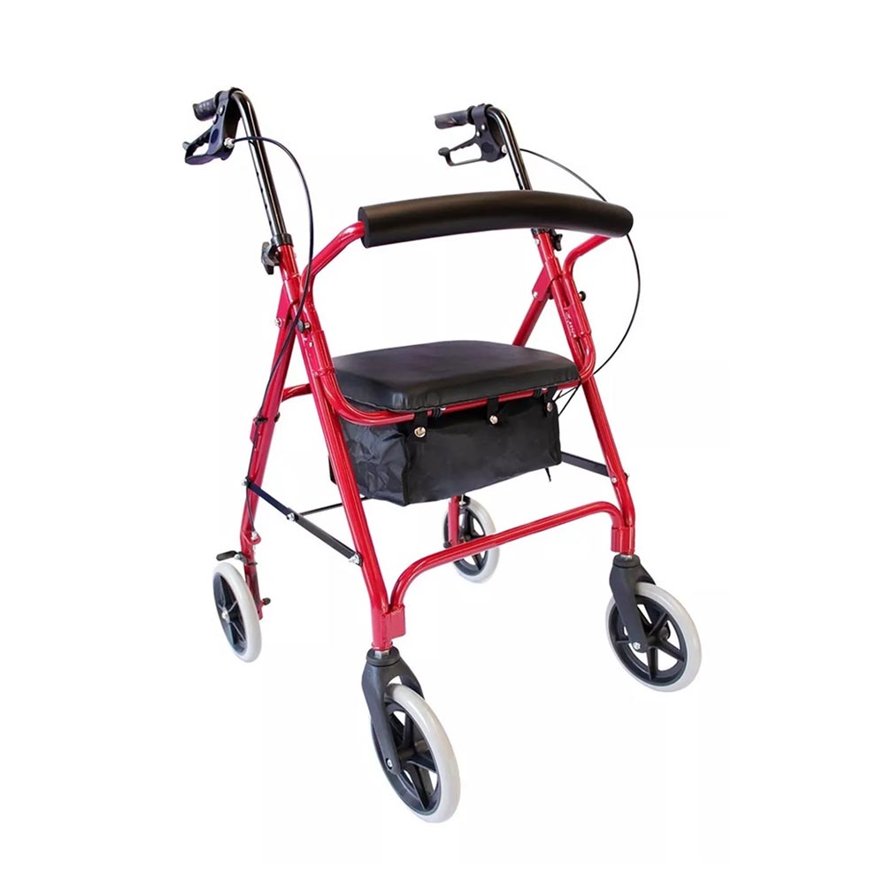 Andadera Ortopédica Rollator Plegable Con Asiento Y Bolsa Adulto Confort