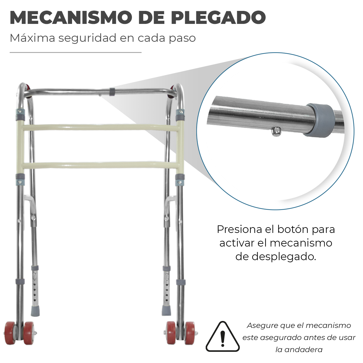 Foto 4 pulgar | Andadera Ortopédica Linium con Ruedas Plegable