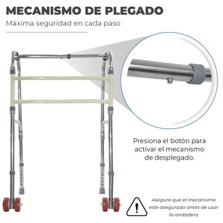 Foto 3 | Andadera Ortopédica Linium con Ruedas Plegable