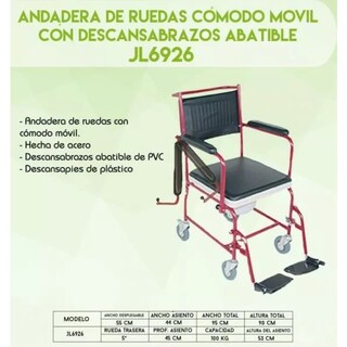 Foto 2 | Andadera Ruedas Cómoda Descansabrazos Abatible Mobicare Jl6926