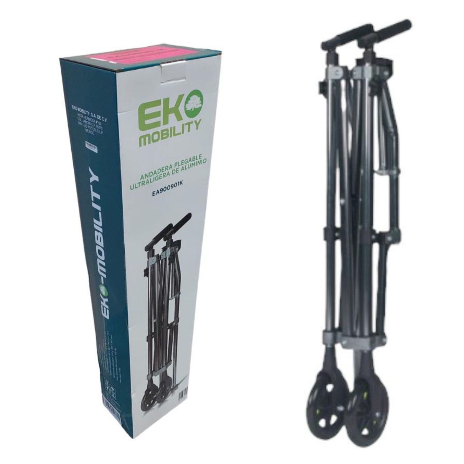 Foto 5 pulgar | Andadera EKO EA900901K color Plata Rollator Compacta Ultraligera Aluminio con Ruedas