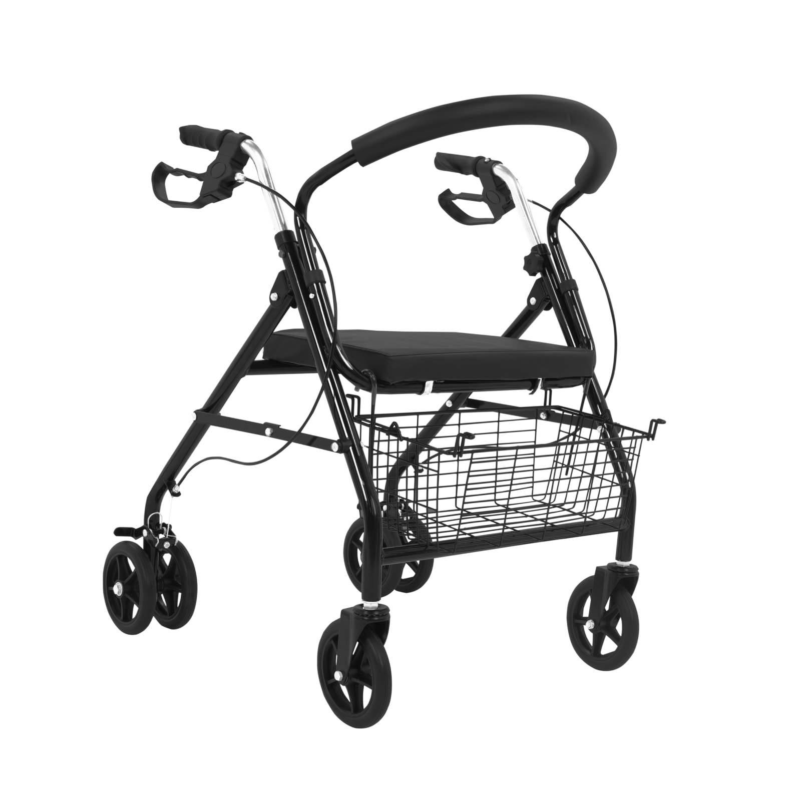 Andadera Para Adulto C/ Ruedas Onof Texas Asiento Y Canastilla 4 En 1 Color Negro $2,189